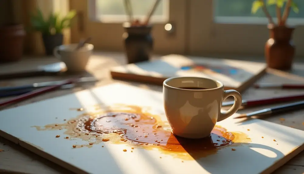 Kunstwerke aus Kaffeeflecken: Wie Künstler das Getränk als Medium nutzen